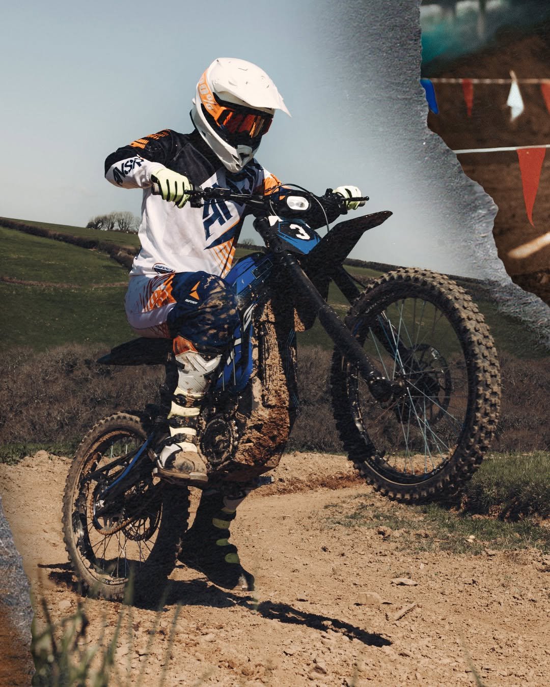 Talaria range test on a flat forestry track showing a Sting R MX4 ridden at a steady pace