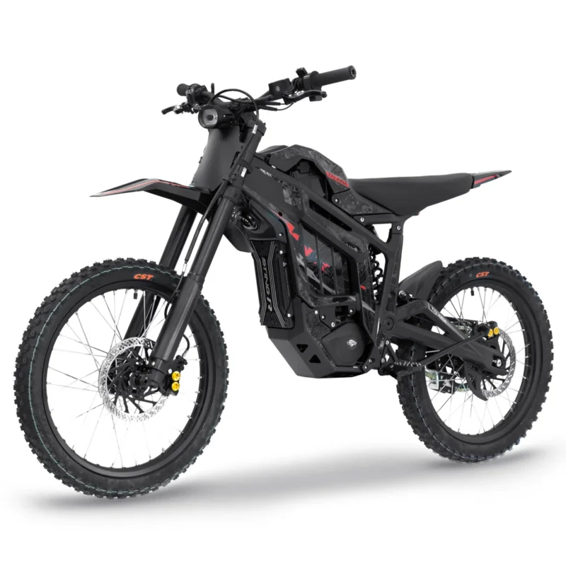 Talaria Sting MX5 Pro electric dirt bike, black studio profile